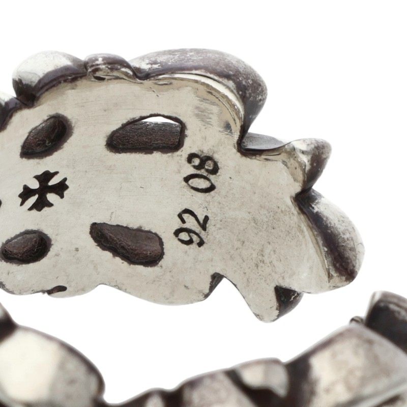 Chrome Hearts DBL FLRL CRS Silver Ring Size ONE SIZE