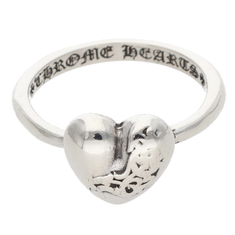 Chrome Hearts BUBBLGM HEART Silver Ring Size US 3