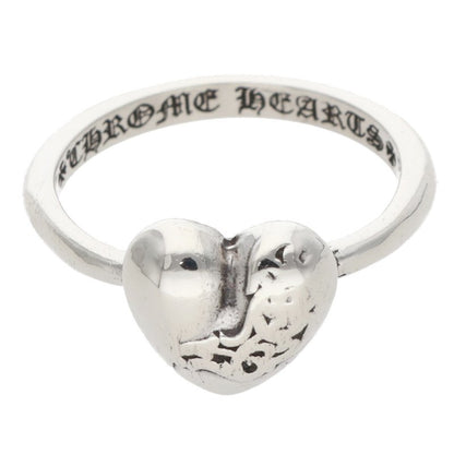 Chrome Hearts BUBBLGM HEART Silver Ring Size US 3
