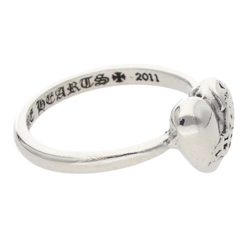Chrome Hearts BUBBLGM HEART Silver Ring Size US 3