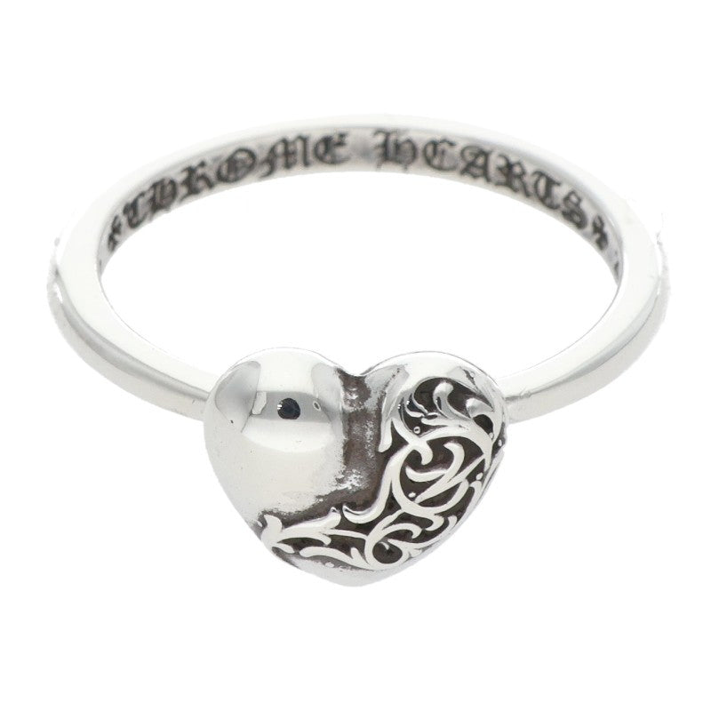 Chrome Hearts BUBBLGM HEART Silver Ring Size ONE SIZE