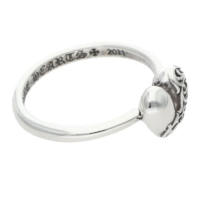 Chrome Hearts BUBBLGM HEART Silver Ring Size ONE SIZE