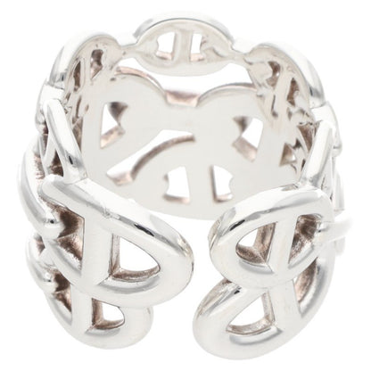 HERMES Chaine d'Ancre Enchainee GM Silver Ring Size ONE SIZE