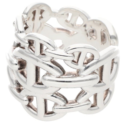 HERMES Chaine d'Ancre Enchainee GM Silver Ring Size ONE SIZE