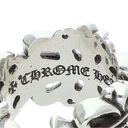 Chrome Hearts DBL FLRL CRS Silver Ring Size ONE SIZE