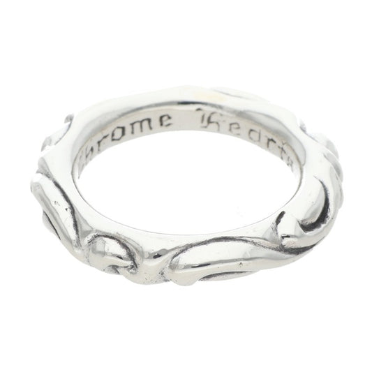 Chrome Hearts SCRL BAND Ring Silver Size US 9 (Silver 10g)