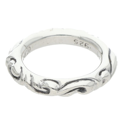 Chrome Hearts SCRL BAND Ring Silver Size JP 19 (Silver 10g)