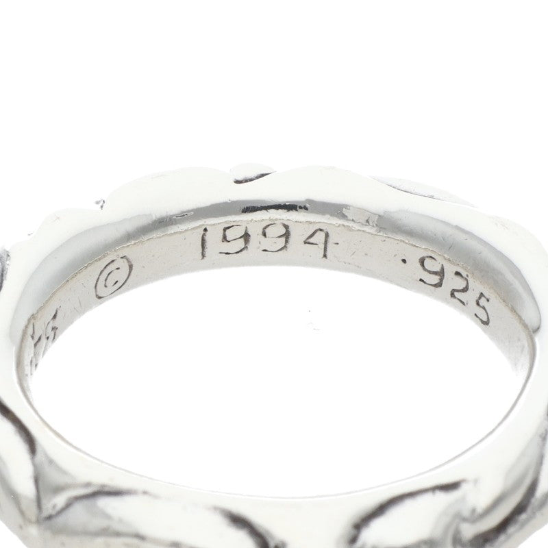 Chrome Hearts SCRL BAND Ring Silver Size JP 19 (Silver 10g)