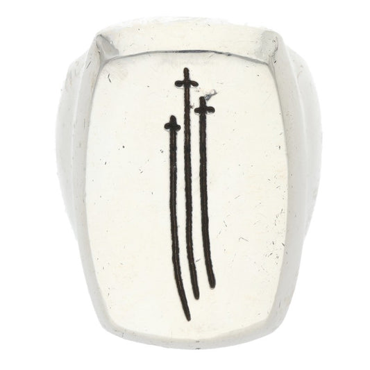 Chrome Hearts BIG PJ RS3 Cross Silver Ring Size ONE SIZE