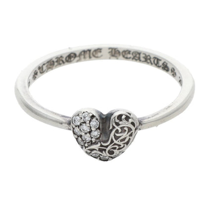 Chrome Hearts BUBBLGM HEART P DIA Pave Ring Size ONE SIZE