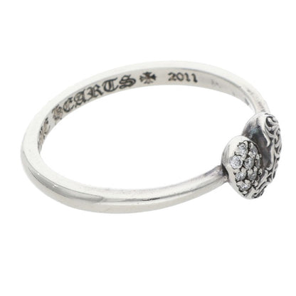 Chrome Hearts BUBBLGM HEART P DIA Pave Ring Size ONE SIZE