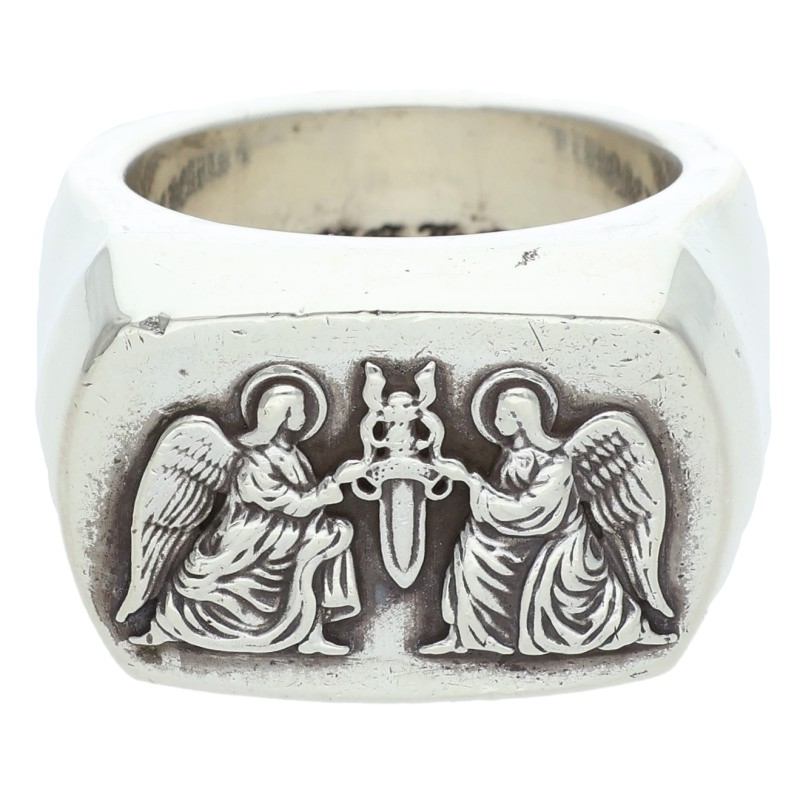 Chrome Hearts BIG PJ ANGEL Silver Ring Size US 9.5