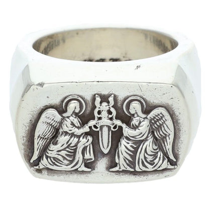 Chrome Hearts BIG PJ ANGEL Silver Ring Size US 9.5