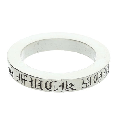 Chrome Hearts 3mm Spacer FUCKYOU Silver Ring Size ONE SIZE