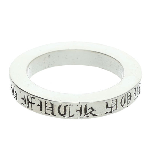 Chrome Hearts 3mm Spacer FUCKYOU Silver Ring Size ONE SIZE