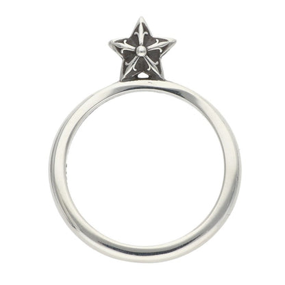 Chrome Hearts BUBBLGM STAR SU Silver Ring Size US 4