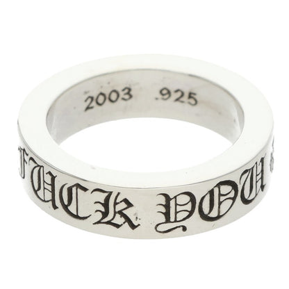 Chrome Hearts 6mm Spacer FUCKYOU Ring 925 Size ONE SIZE