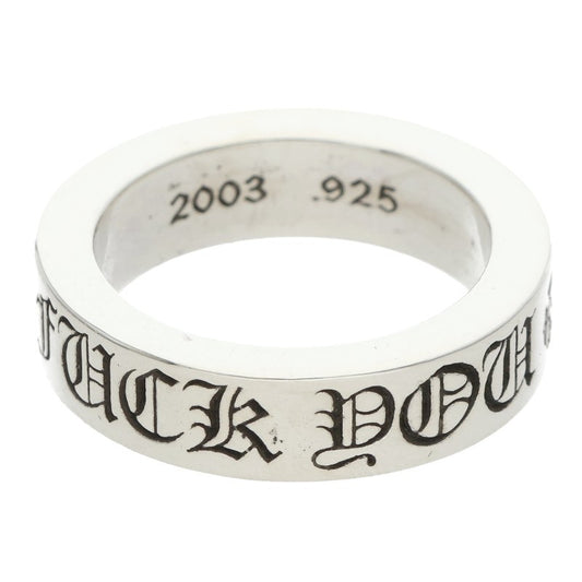 Chrome Hearts 6mm Spacer FUCKYOU Ring 925 Size ONE SIZE