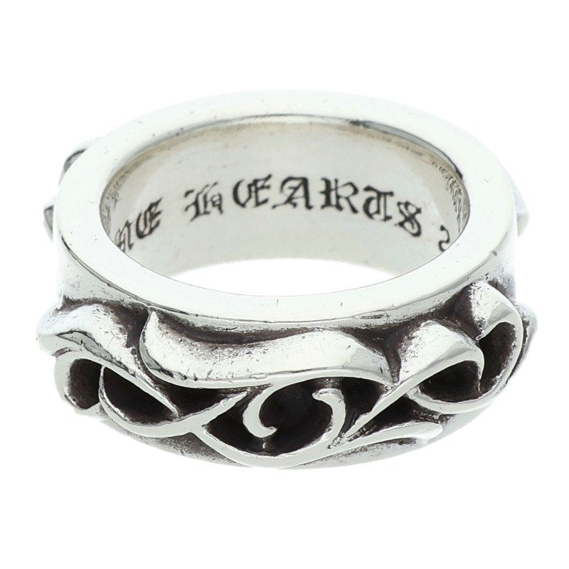 Chrome Hearts DBL NARROW VINE BAND Ring Silver Size JP 7.5 (Silver 13.55g)