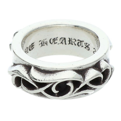 Chrome Hearts DBL NARROW VINE BAND Ring Silver Size JP 7.5 (Silver 13.55g)