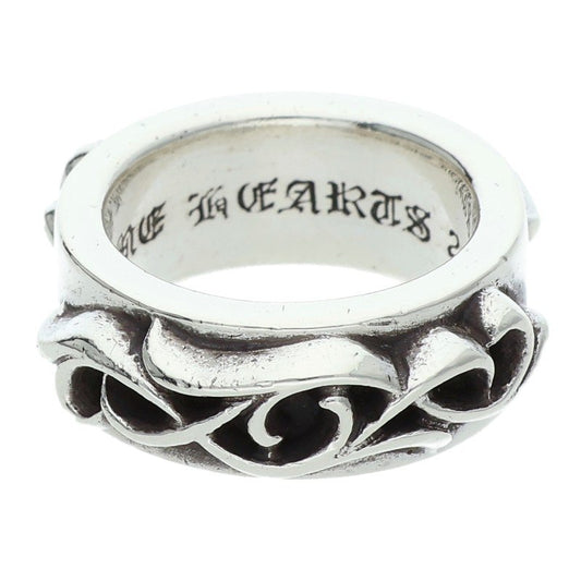 Chrome Hearts DBL NARROW VINE BAND Ring Silver Size US 4.5 (Silver 13.55g)