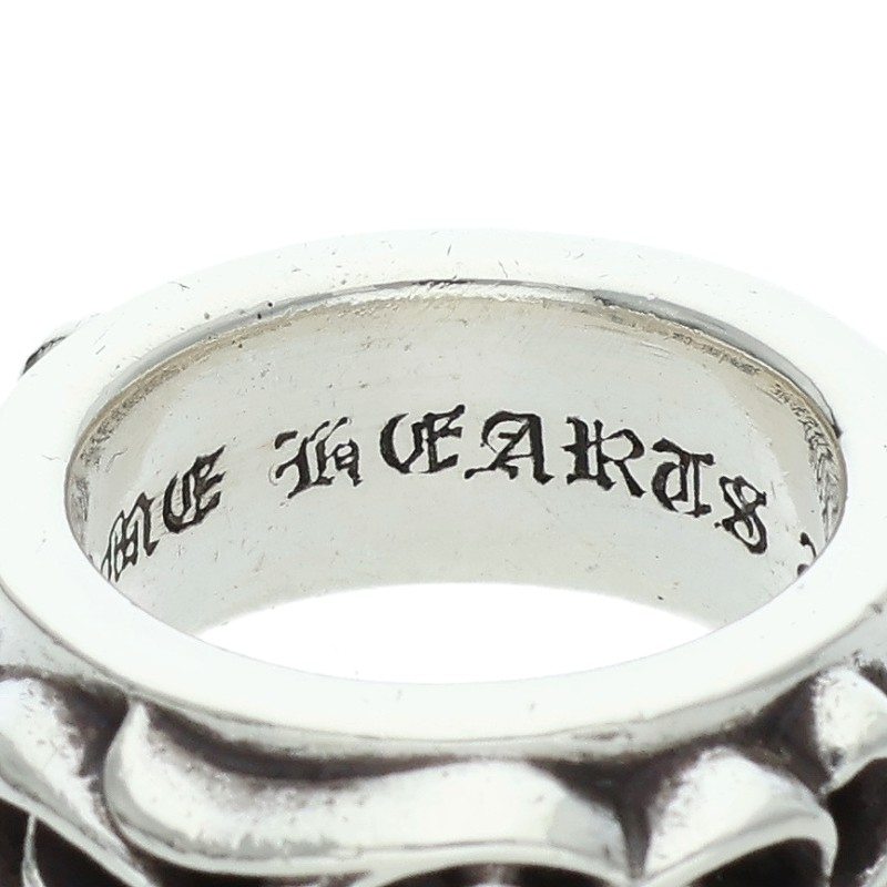 Chrome Hearts DBL NARROW VINE BAND Ring Silver Size JP 7.5 (Silver 13.55g)