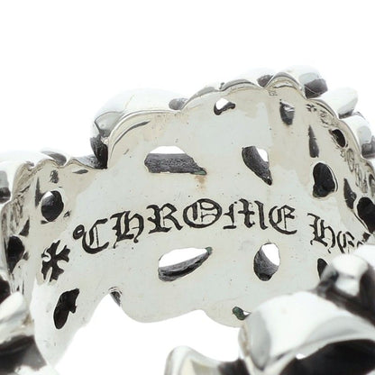 Chrome Hearts DBL FLRL CRS 925 Silver Ring Size ONE SIZE
