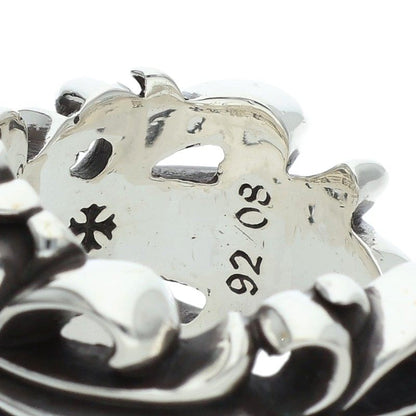 Chrome Hearts DBL FLRL CRS 925 Silver Ring Size ONE SIZE