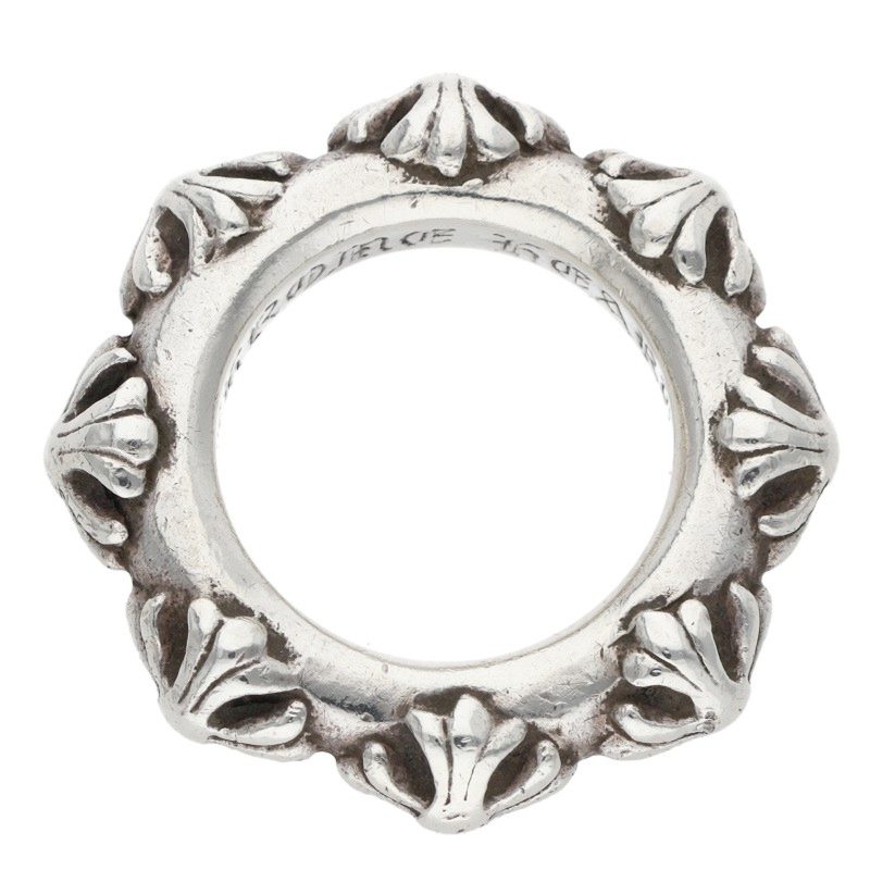 Chrome Hearts CROSS BAND Ring 925 Silver Size US 5