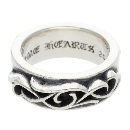 Chrome Hearts DBL Narrow Vine Band Silver Ring Size JP 18.5