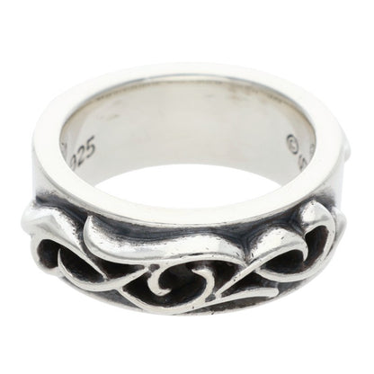Chrome Hearts DBL Narrow Vine Band Silver Ring Size JP 18.5