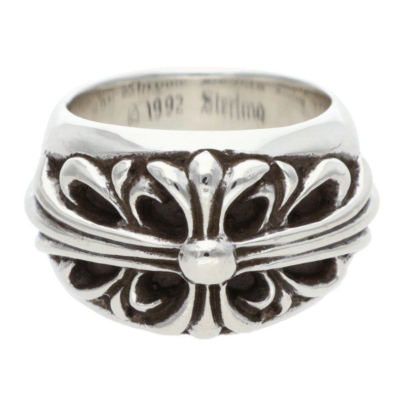 Chrome Hearts FLRL CRS Sterling Silver Ring Size US 4.5