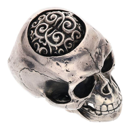 GABOR R-126 Large Brain Skull Full Head Silver Size ONE SIZE