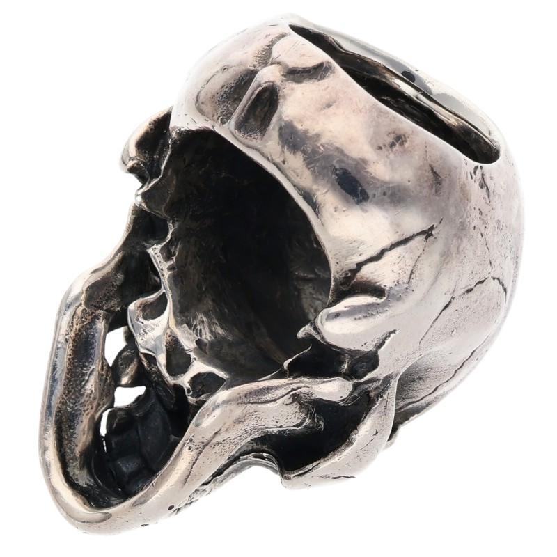 GABOR R-126 Large Brain Skull Full Head Silver Size ONE SIZE