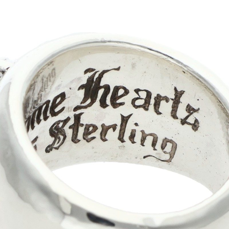 Chrome Hearts HEART IN BAND Silver Ring Size US 6