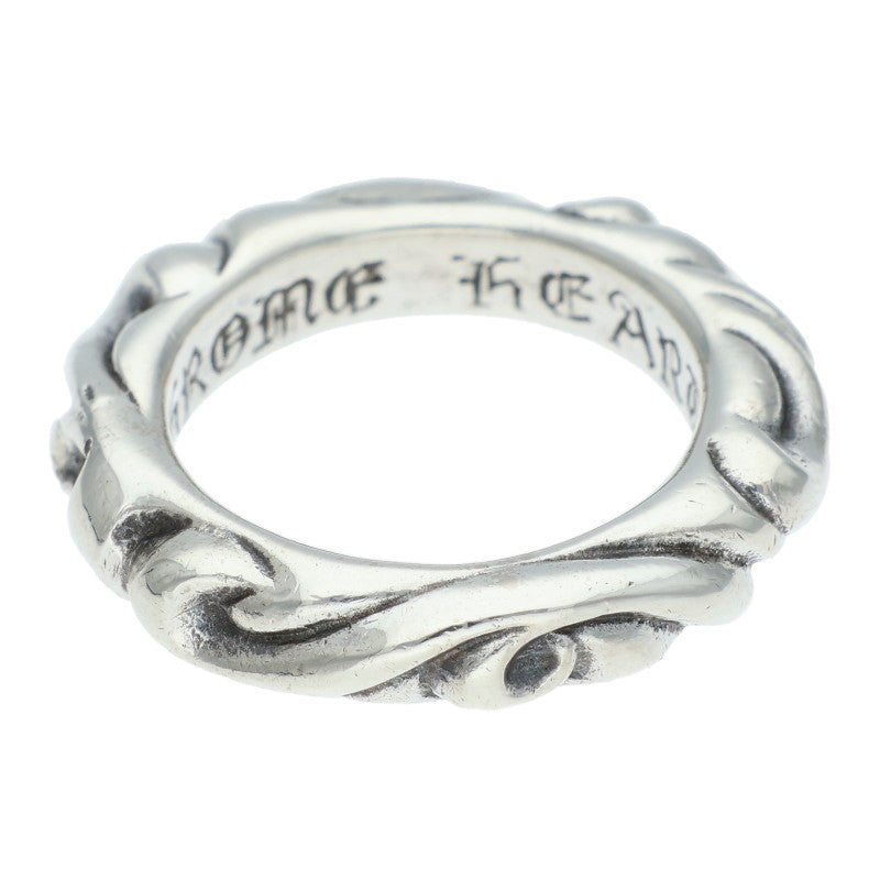 Chrome Hearts SCRL BAND Ring Silver Size JP 4 (Silver 5.3g)
