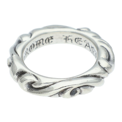 Chrome Hearts SCRL BAND Ring Silver Size JP 4 (Silver 5.3g)