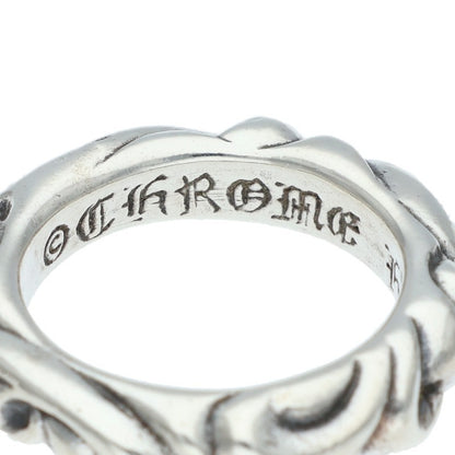 Chrome Hearts SCRL BAND Ring Silver Size JP 4 (Silver 5.3g)