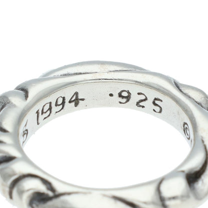 Chrome Hearts SCRL BAND Ring Silver Size JP 4 (Silver 5.3g)