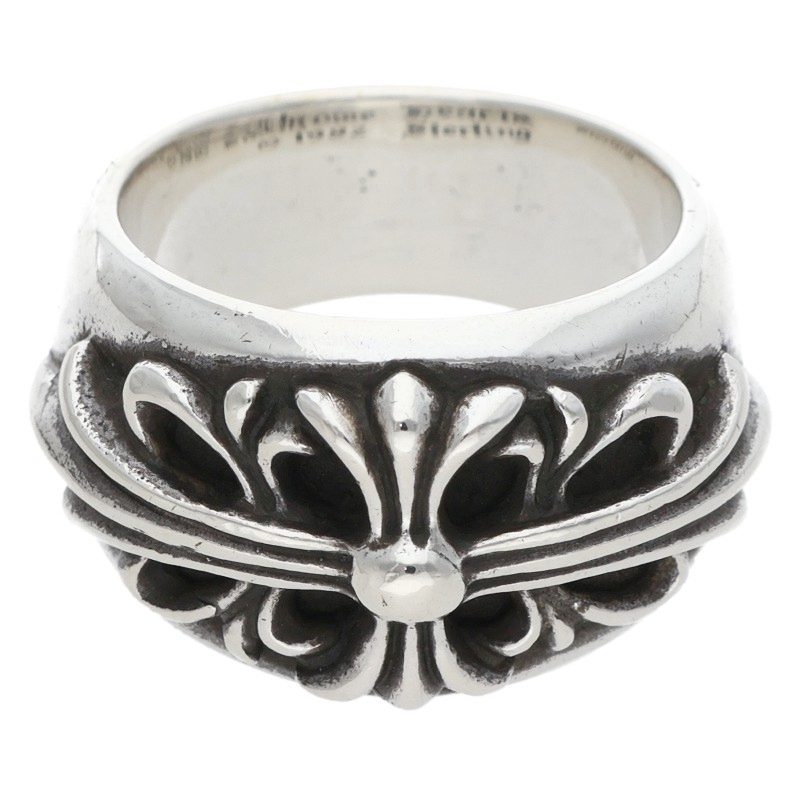 Chrome Hearts FLORAL CROSS Silver Ring Size ONE SIZE
