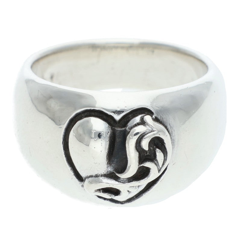 Chrome Hearts HEART IN BAND Silver Ring Size US 8