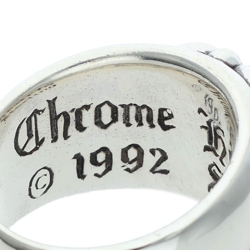 Chrome Hearts FLORAL CROSS Silver Ring Size ONE SIZE
