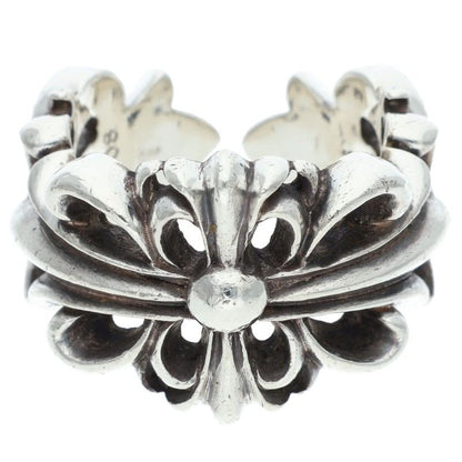 Chrome Hearts DBL FLORAL CROSS Silver Ring Size ONE SIZE