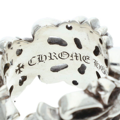 Chrome Hearts DBL FLORAL CROSS Silver Ring Size ONE SIZE