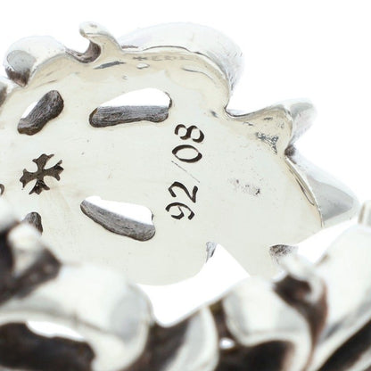 Chrome Hearts DBL FLORAL CROSS Silver Ring Size ONE SIZE