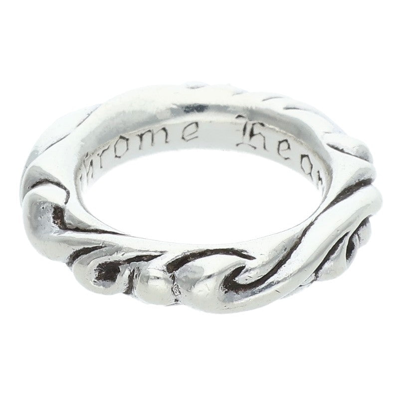 Chrome Hearts SCRL BAND Ring Silver Size JP 7 (Silver 7.45g)