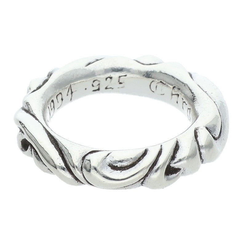 Chrome Hearts SCRL BAND Ring Silver Size JP 7 (Silver 7.45g)