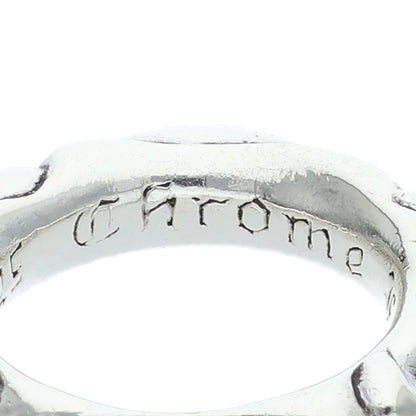 Chrome Hearts SCRL BAND Ring Silver Size JP 7 (Silver 7.45g)