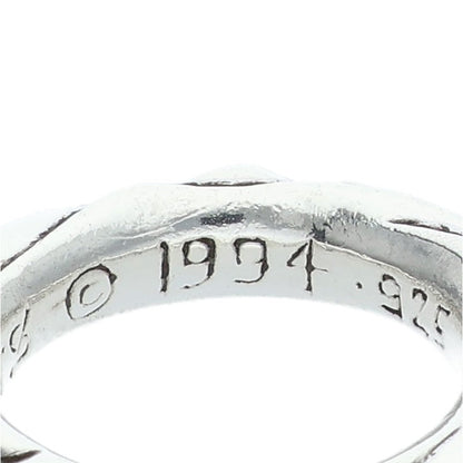 Chrome Hearts SCRL BAND Ring Silver Size JP 7 (Silver 7.45g)