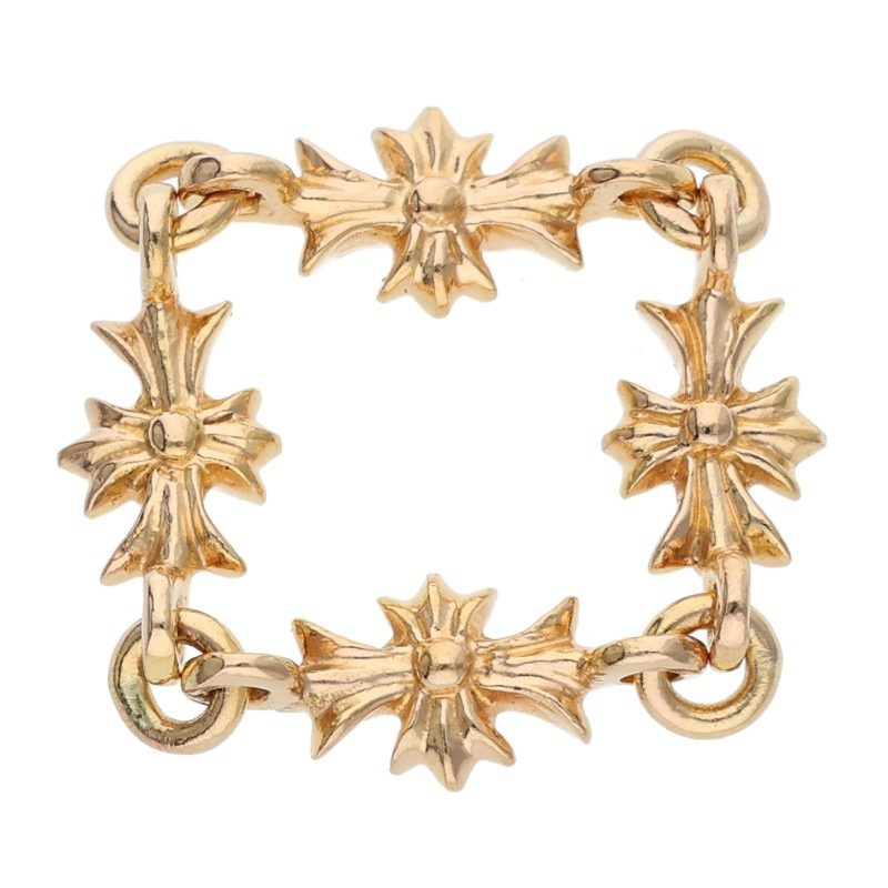 Chrome Hearts 22K Tiny E CH Plus Diamond Gold Size ONE SIZE